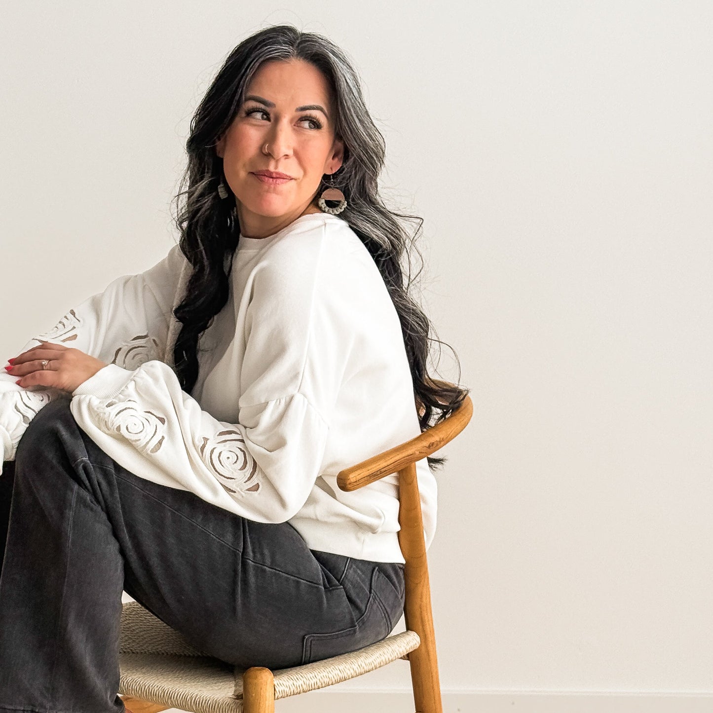 Macrame Knotted Earrings - Circle