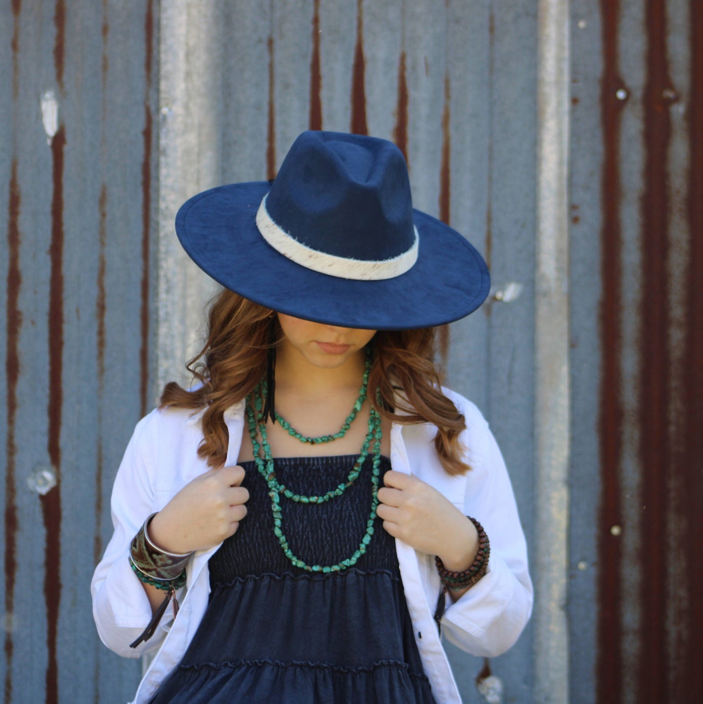 Genuine Natural Turquoise Triple Strand Necklace 254a