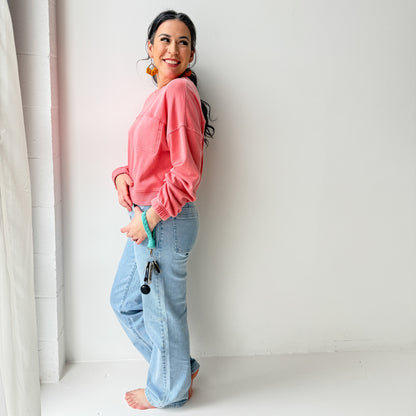 Macrame Braided Key Wristlet - Brights