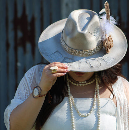 White Turquoise Bracelet w/ Adjustable Ties (010h)