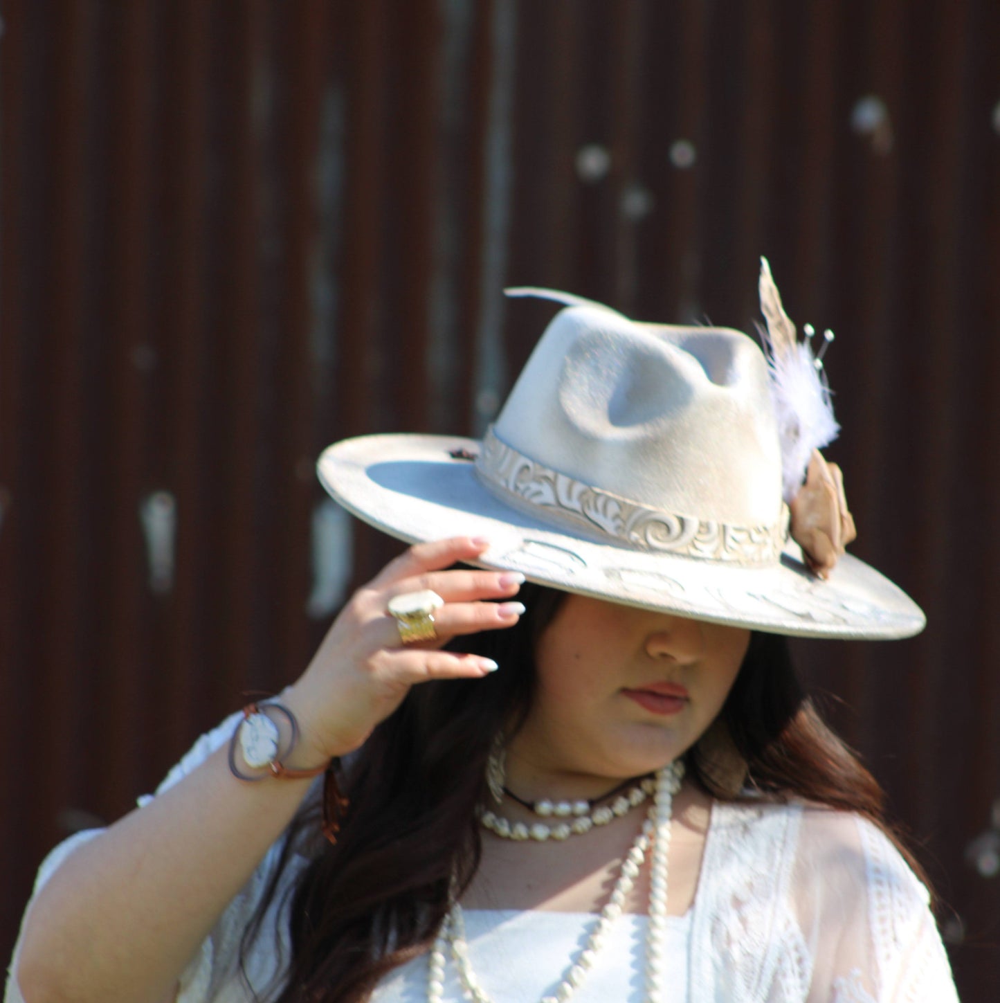 White Turquoise Bracelet w/ Adjustable Ties (010h)