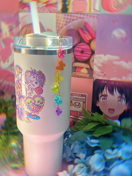 Candy Butterfly Rainbow Tumbler Cup Charms