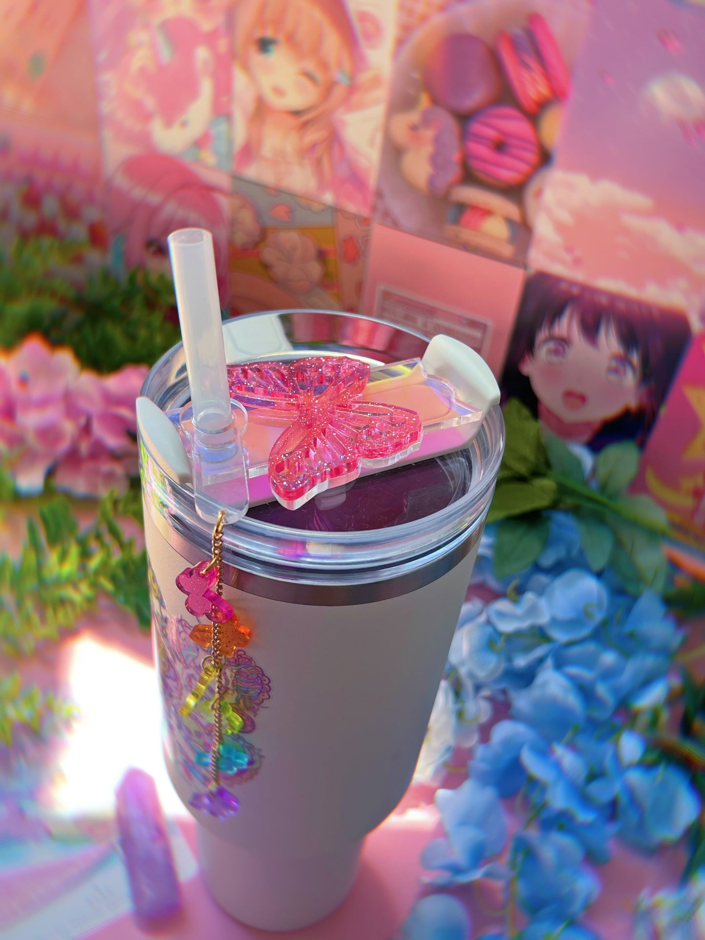 Candy Butterfly Tumbler H2.0 Cup Topper 40oz | 30oz | 20 oz