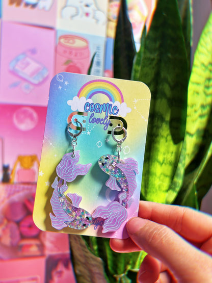 Pastel Spring Koi Fish Earrings