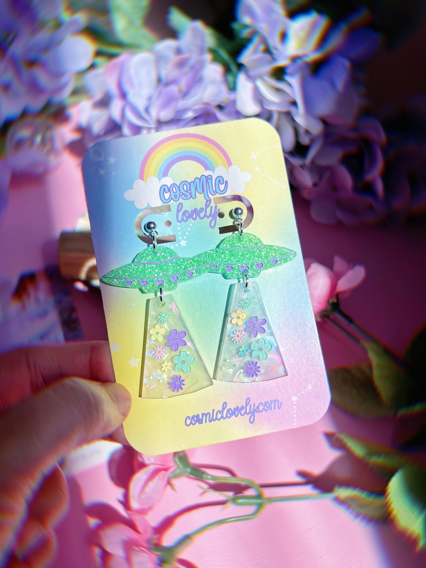 Spring Flowers UFO Earrings