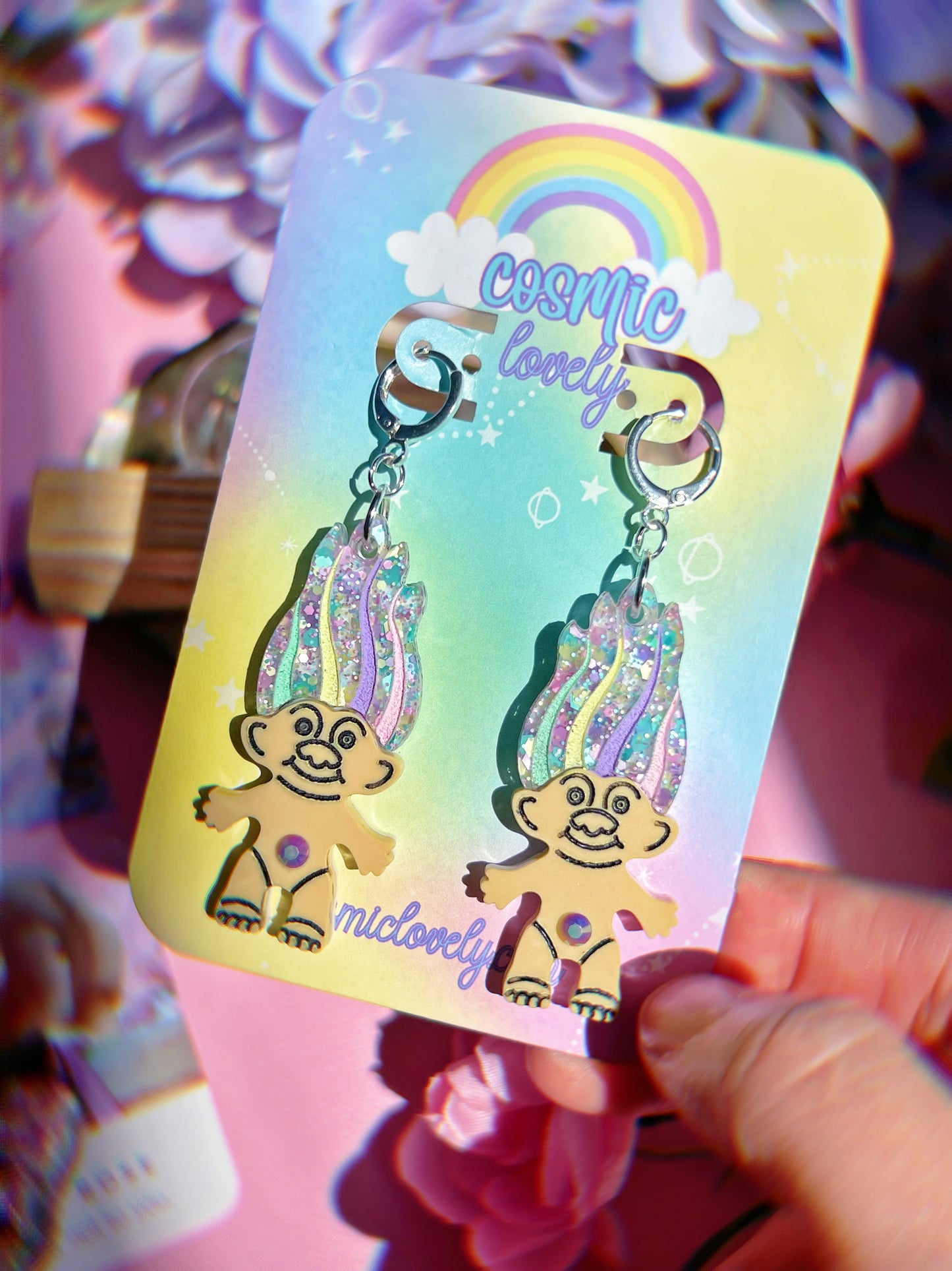 Pastel Spring TroII Earrings