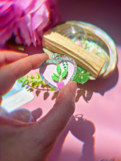 Plant Lady Heart Necklace