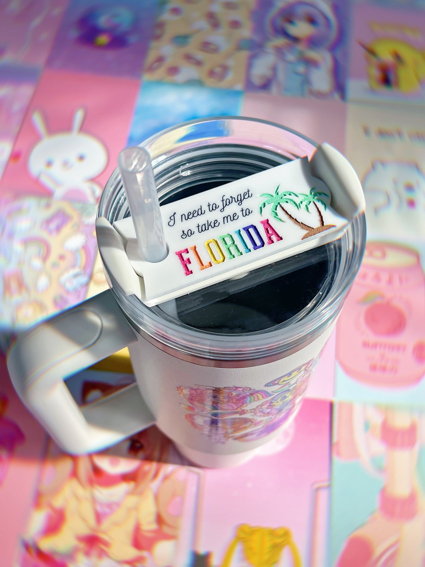 Take me to Florida Rainbow H2.0 Cup Topper 40oz | 30oz | 20 oz