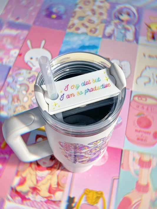 I Cry A lot Rainbow H2.0 Cup Topper 40oz | 30oz | 20 oz