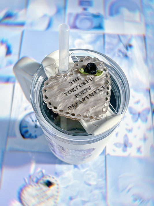 The Poets Gray & Black H2.0 Cup Topper 40oz | 30oz | 20 oz