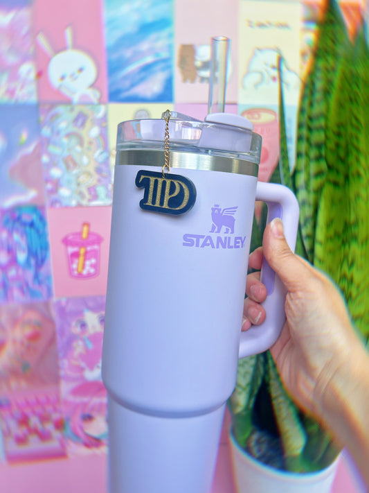 The Poets Black & Gold Tumbler Cup Charms