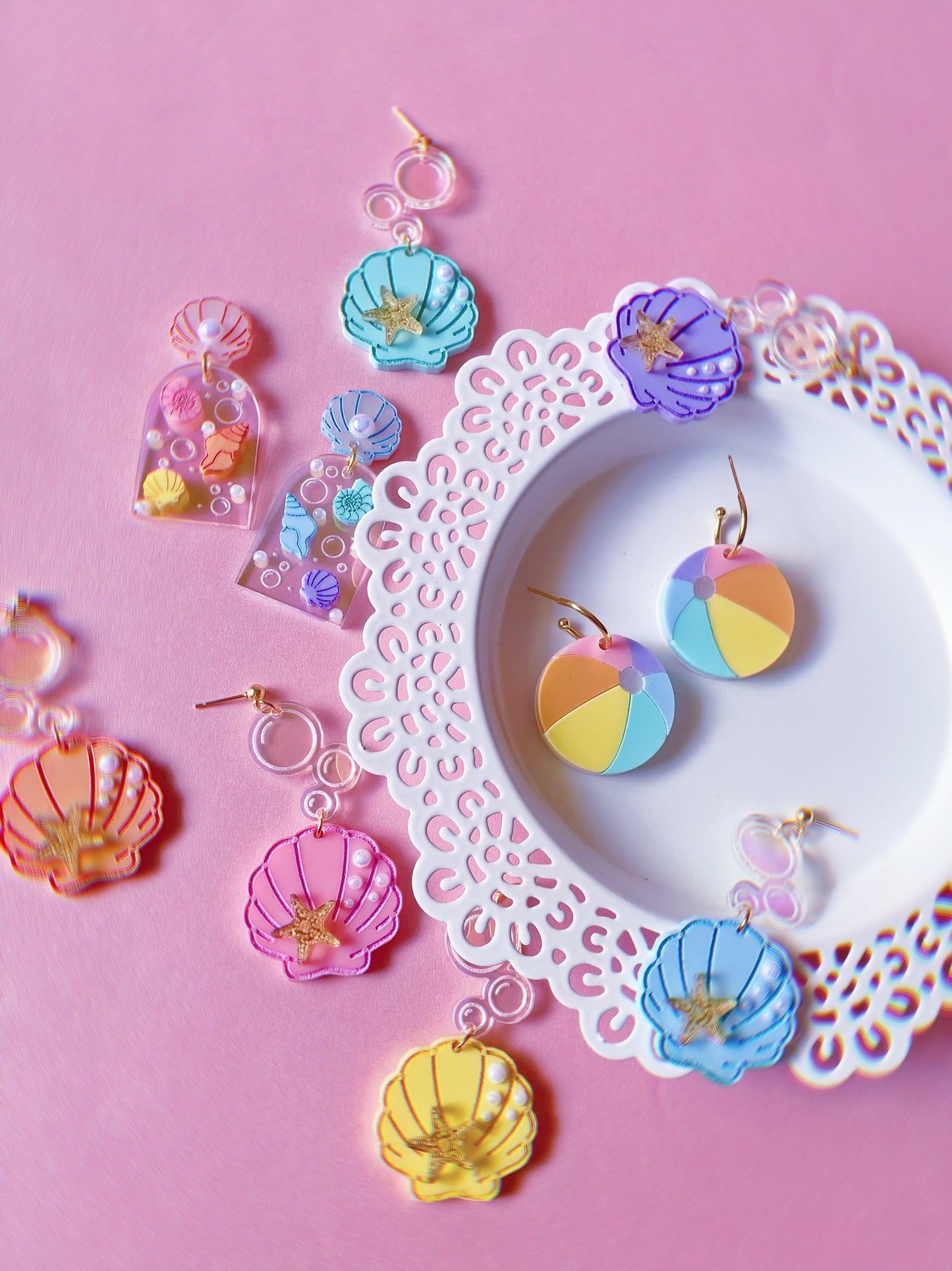 Pastel Beach Arch Earrings