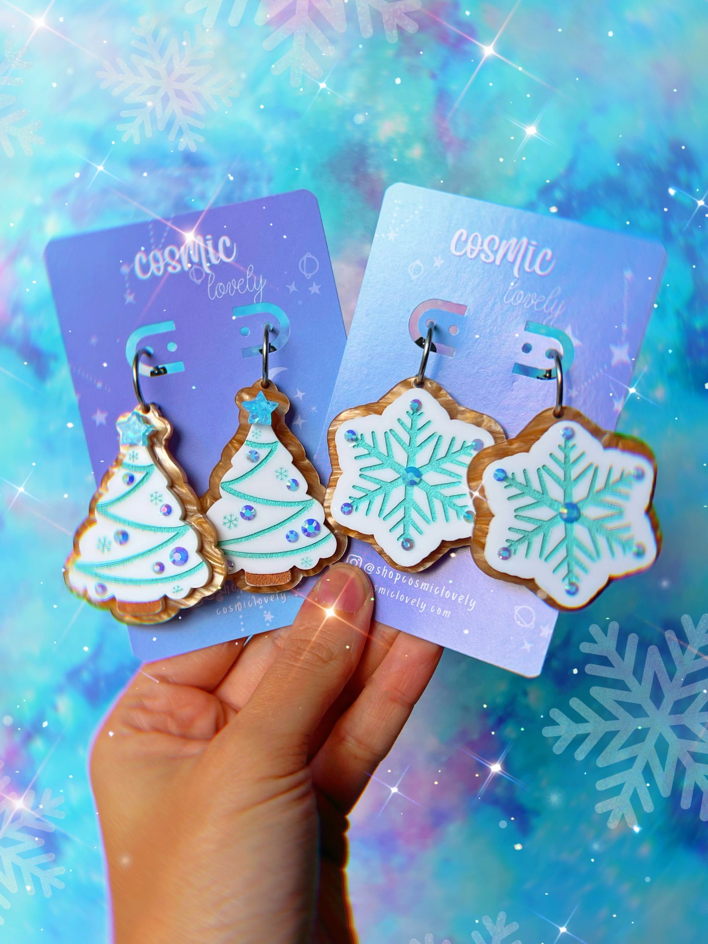 Christmas Tree Sugar Cookie Earrings