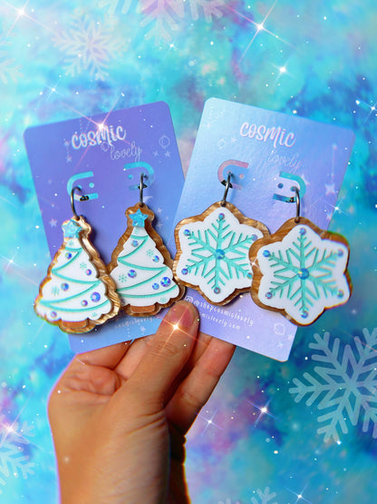 Christmas Tree Sugar Cookie Earrings