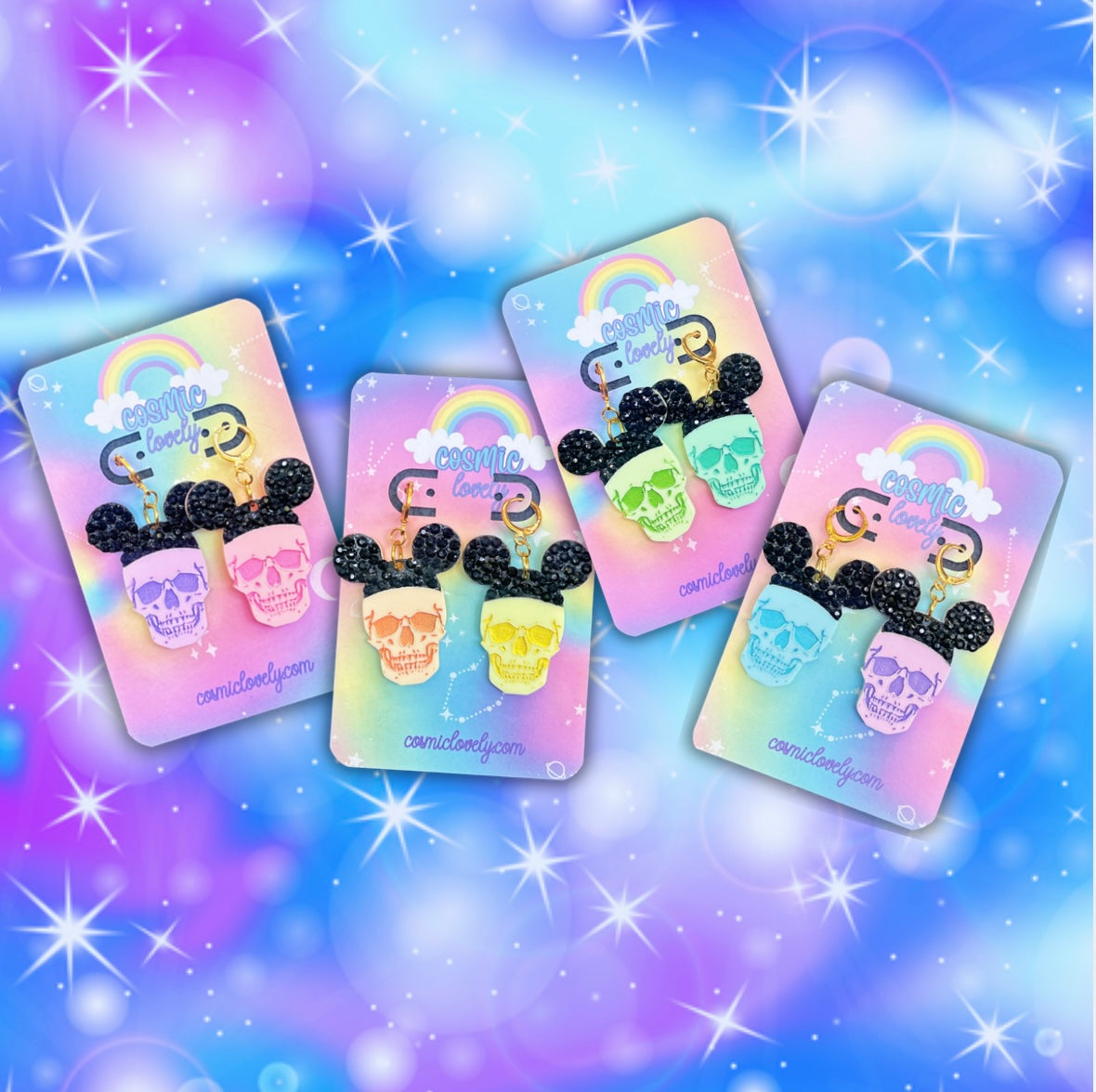 PASTEL HALLOWEEN  PARKS SKULL Earrings & More