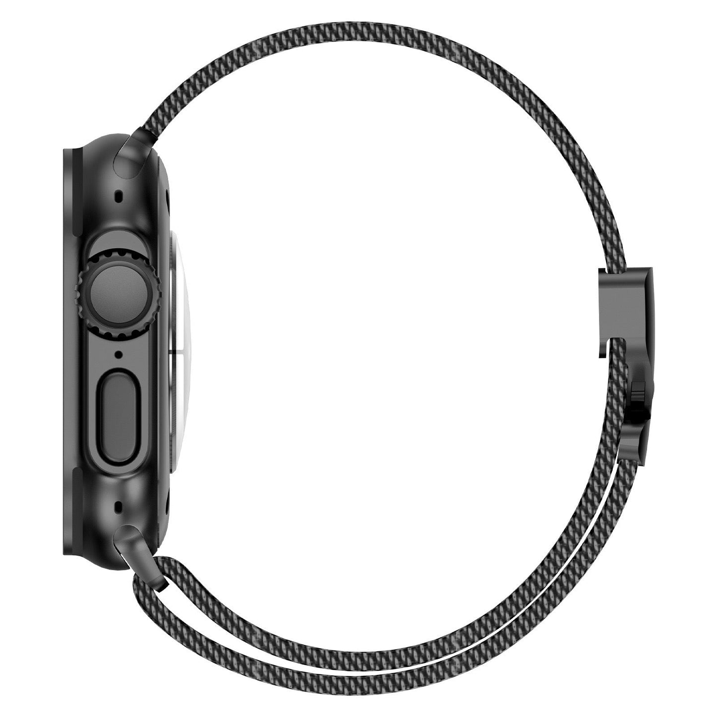 Magnetic Umbrella Buckle Milanese Stainless Steel Strap for Apple Watch