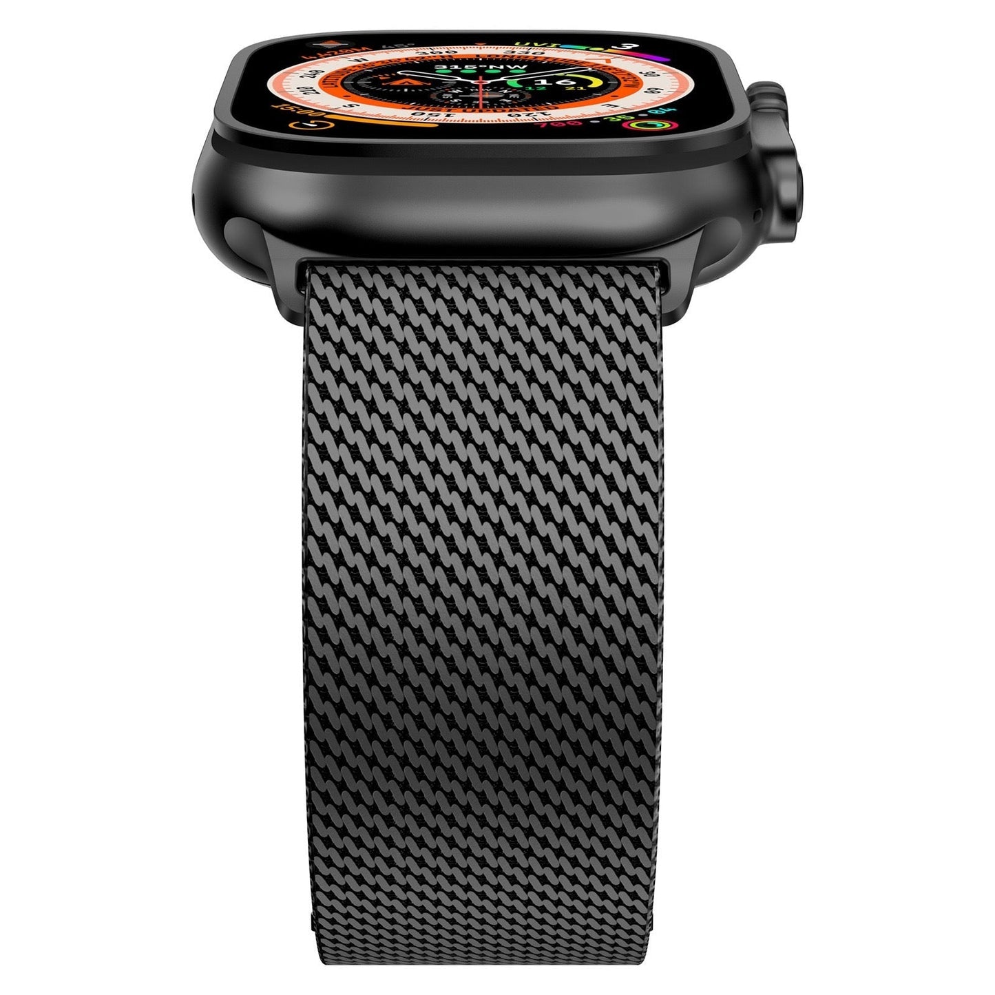 Magnetic Umbrella Buckle Milanese Stainless Steel Strap for Apple Watch