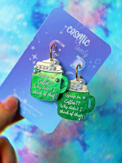 Elf Coffee Earrings