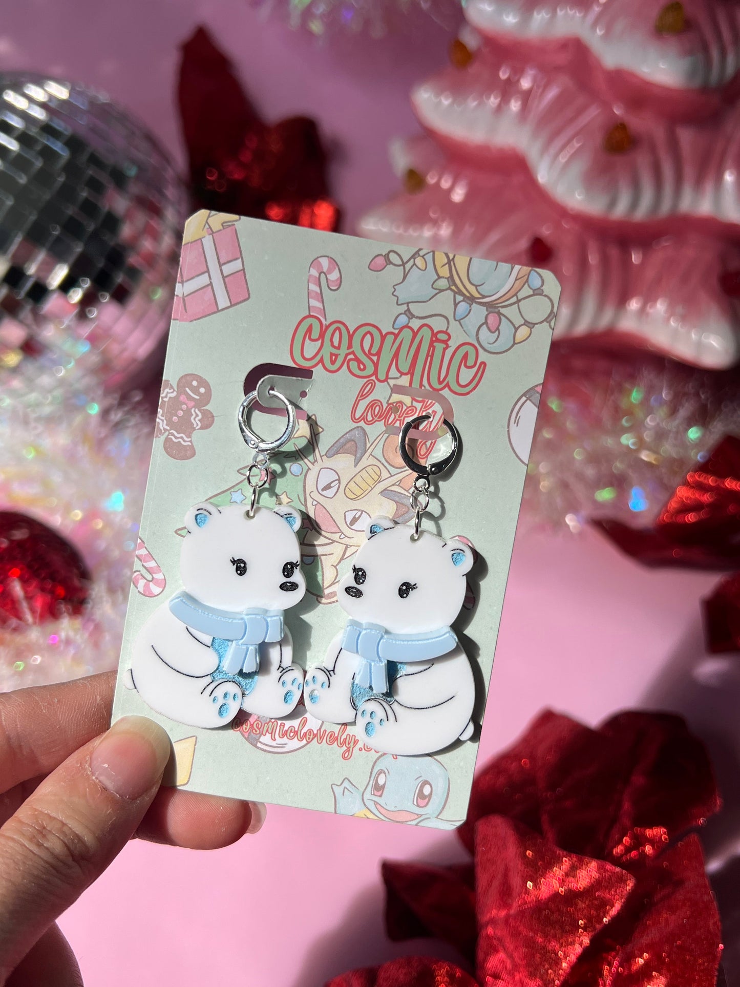 Snow Cutie Polar Bear Earrings