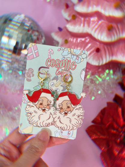 Vintage Santa Claus Earrings