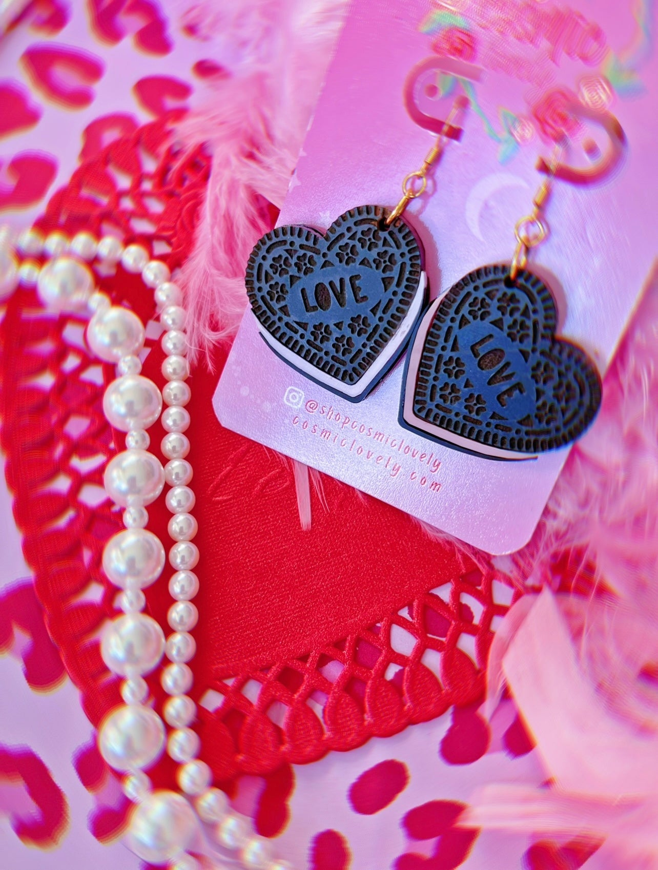 Heart Cookie Earrings