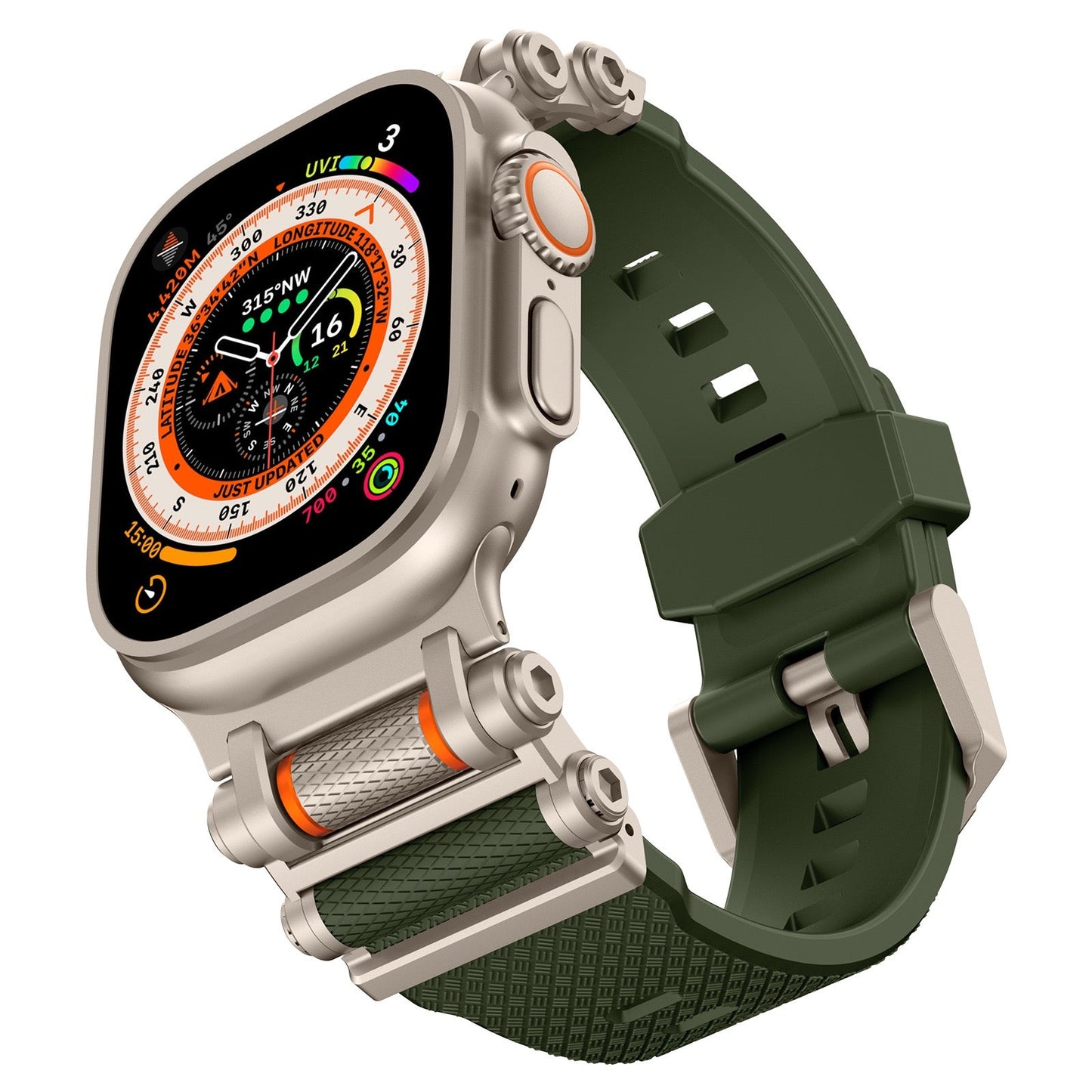 Tactical Destiny Gear Rotating Silicone Band For Apple Watch