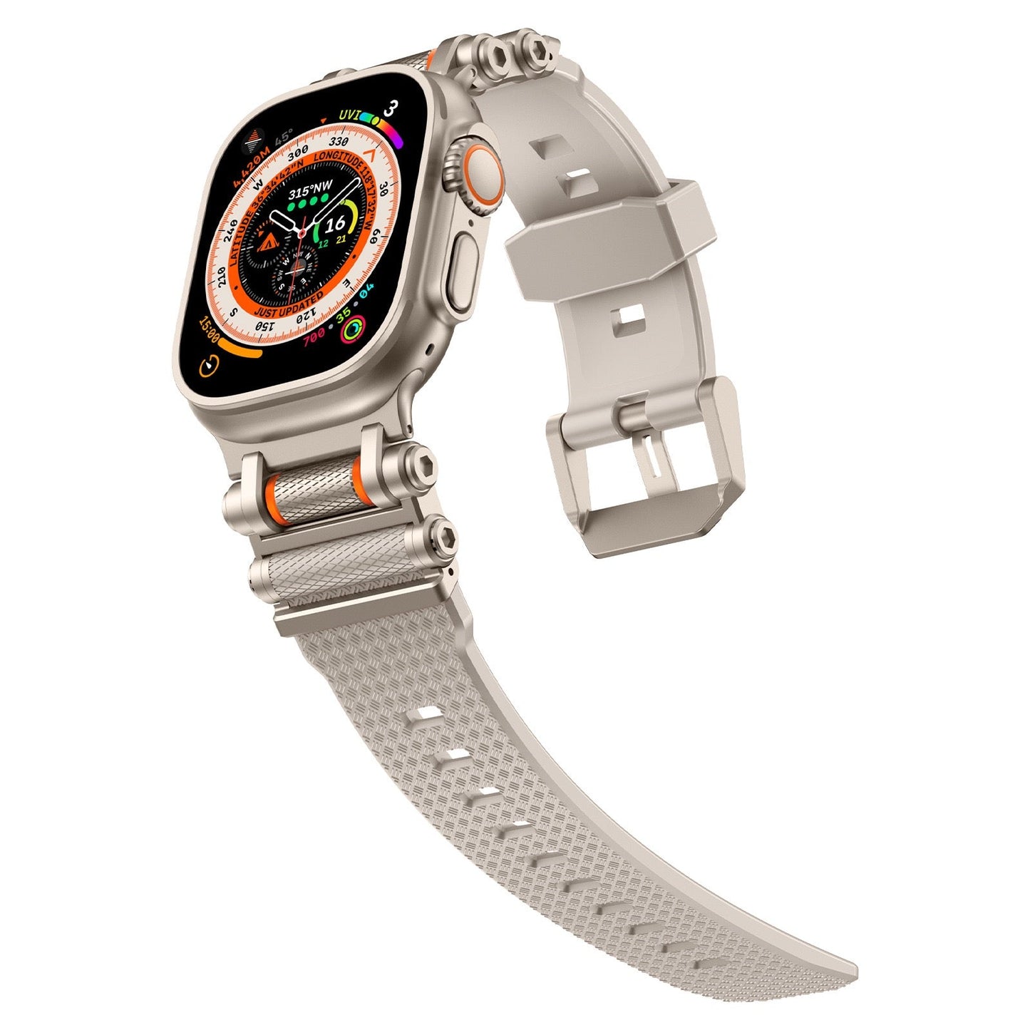 Tactical Destiny Gear Rotating Silicone Band For Apple Watch