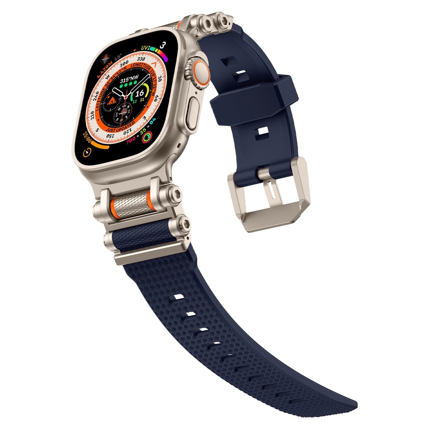 Tactical Destiny Gear Rotating Silicone Band For Apple Watch