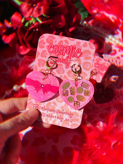 Chocolate Heart Box Earrings