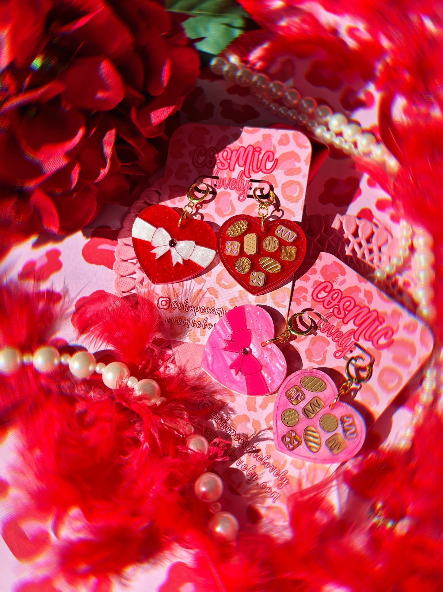 Chocolate Heart Box Earrings