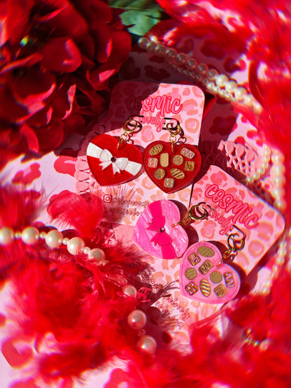 Chocolate Heart Box Earrings