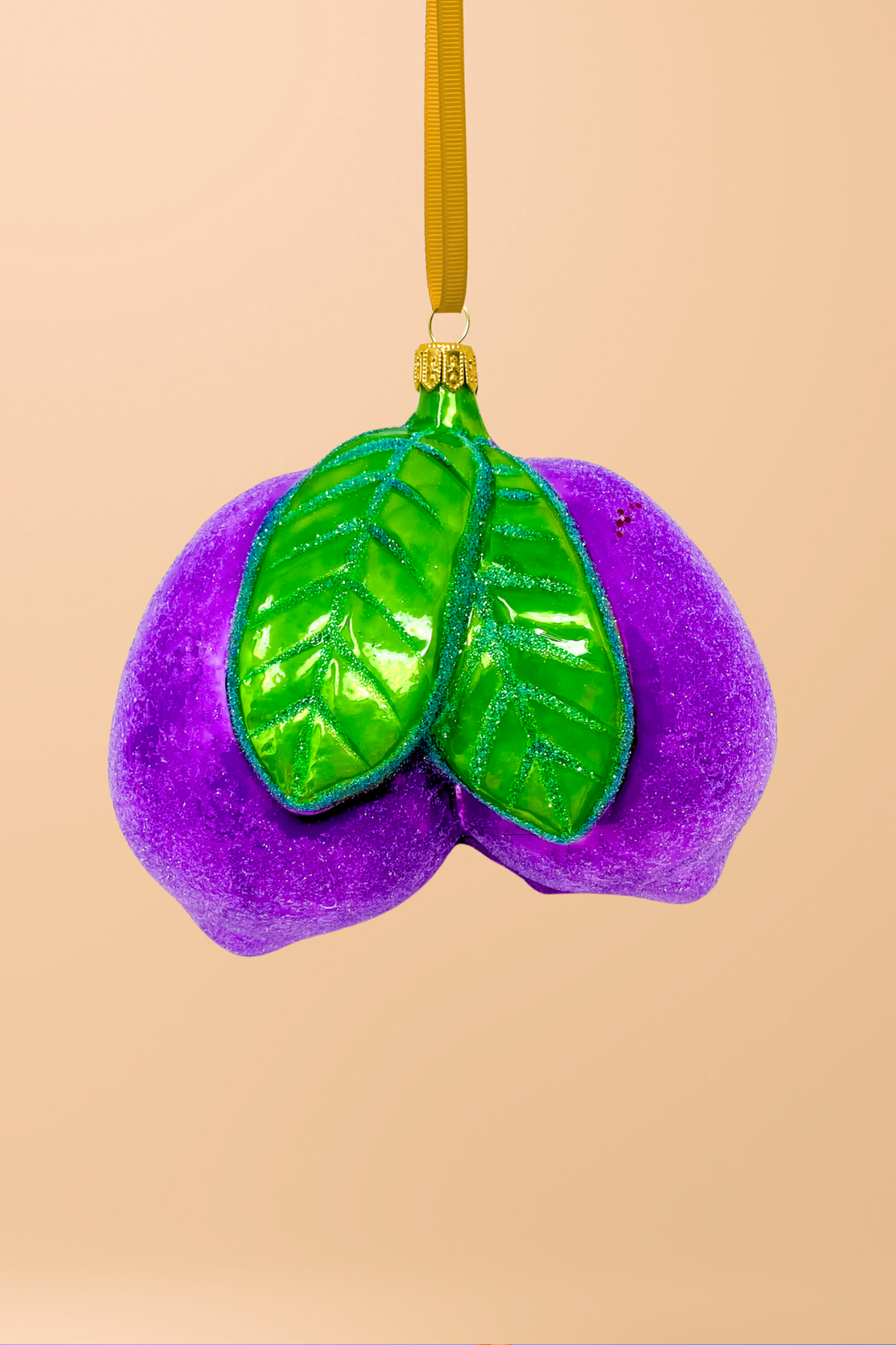 Amalfi Plum Cluster Polish Glass Ornament