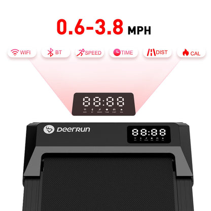 DeerRun Q1 Urban Mini Under-Desk Treadmill with Remote Control