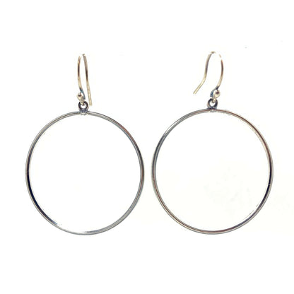 New Moon Hoop Earrings in Sterling Silver | Moon Phase Earrings