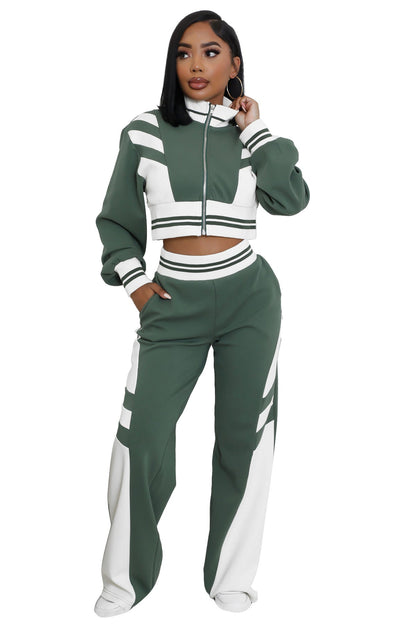 WOMEN FASHION CASUAL TWO PIECE PANT SET