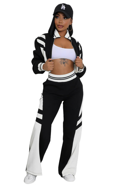 WOMEN FASHION CASUAL TWO PIECE PANT SET