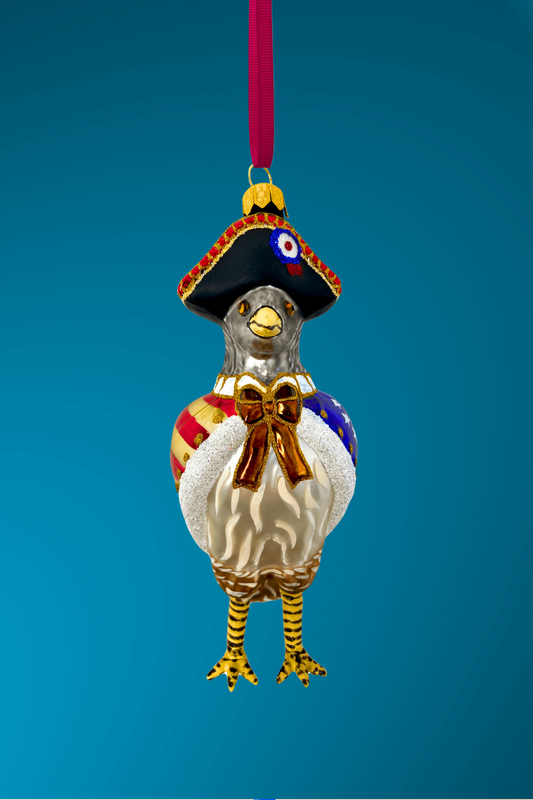 Old Glory Dove Founding Feather Glass Ornament