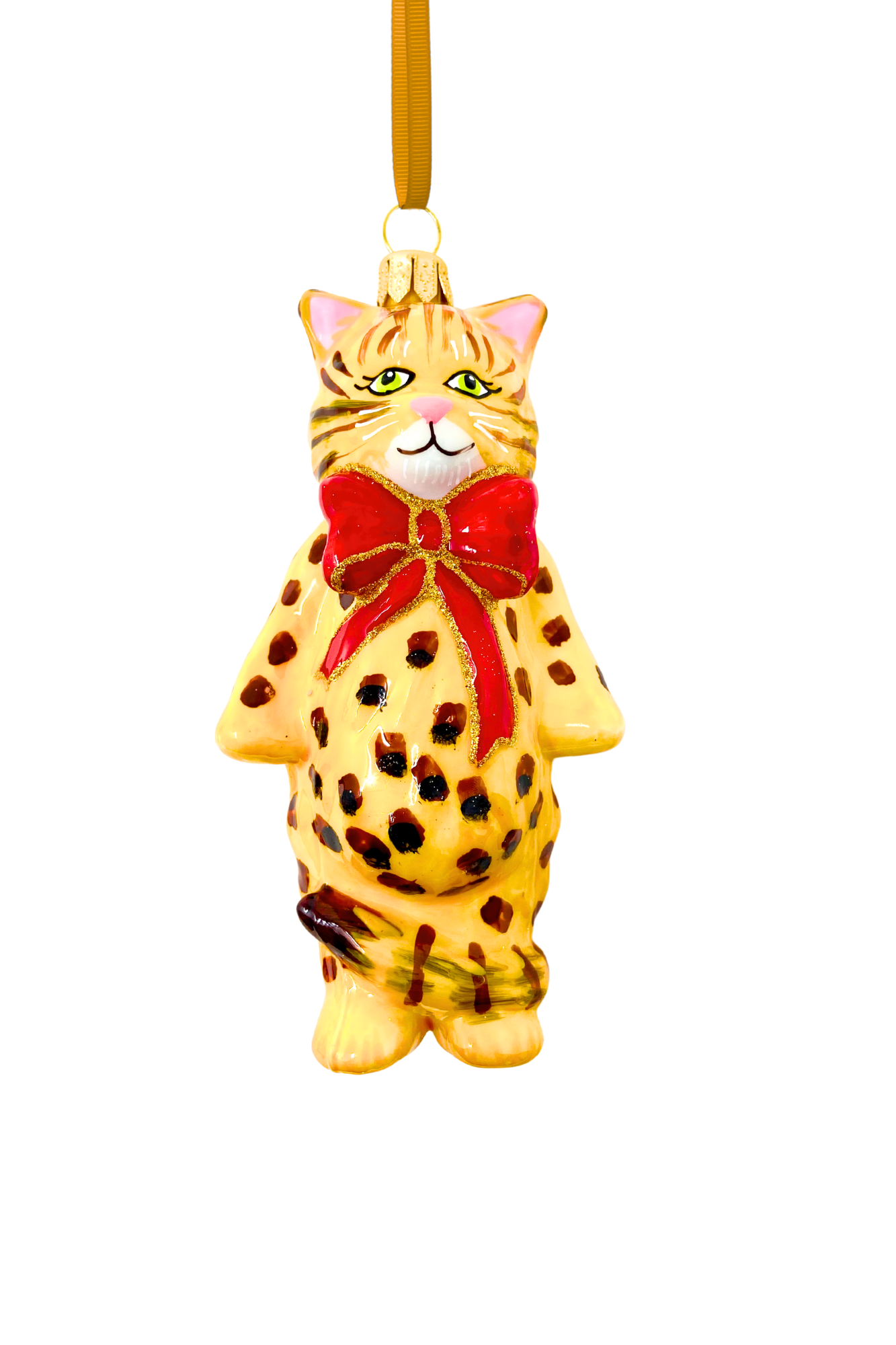 Perry Bengal Cat Glass Ornament