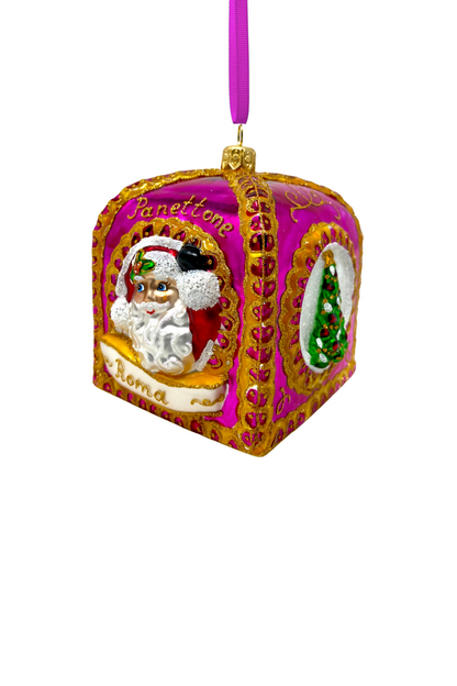 Pink Panettone Polish Glass Ornament