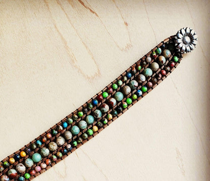 Impression Jasper Woven Bracelet-Multi Colored 805m