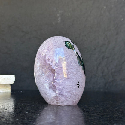 Amethyst Egg, Amethyst Quartz Crystal Cluster with agate formations, Amazing AAA Quality Geode Cave for collectors