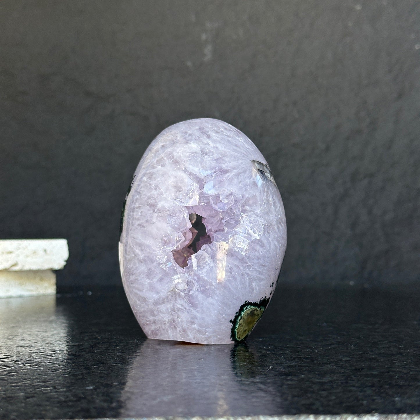 Amethyst Egg, Amethyst Quartz Crystal Cluster with agate formations, Amazing AAA Quality Geode Cave for collectors