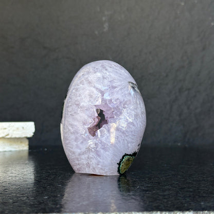 Amethyst Egg, Amethyst Quartz Crystal Cluster with agate formations, Amazing AAA Quality Geode Cave for collectors