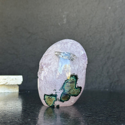 Amethyst Egg, Amethyst Quartz Crystal Cluster with agate formations, Amazing AAA Quality Geode Cave for collectors