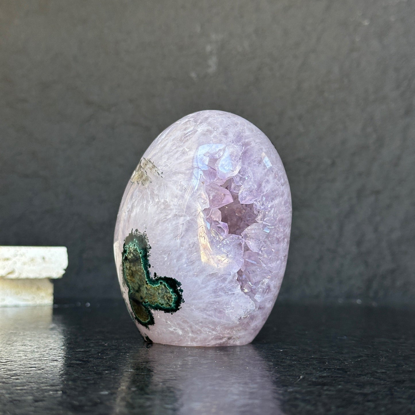 Amethyst Egg, Amethyst Quartz Crystal Cluster with agate formations, Amazing AAA Quality Geode Cave for collectors