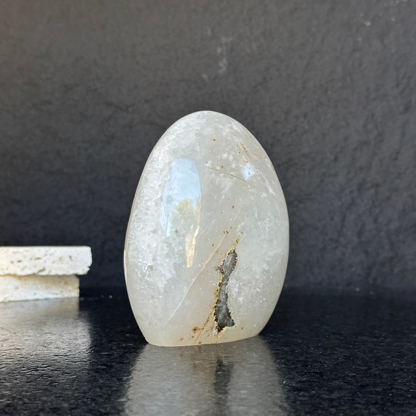 Large Uruguayan Quartz Geode Egg - Statement Crystal Display Piece