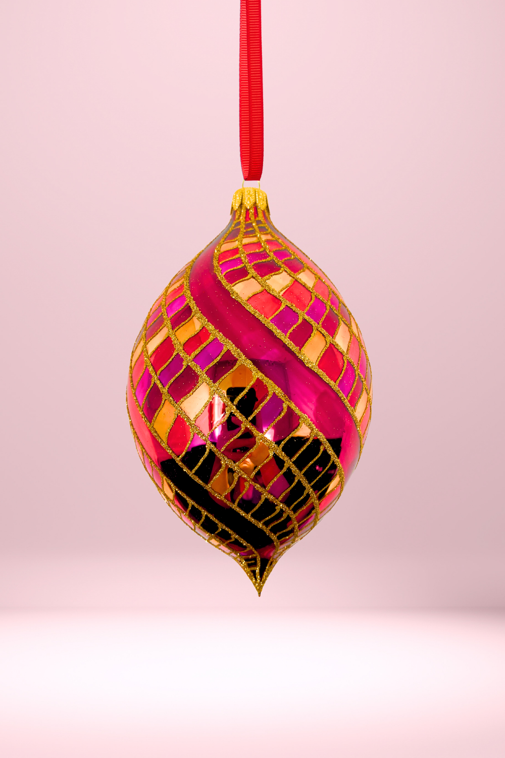 Red Hot Jackpot Spinner Glass Ornament