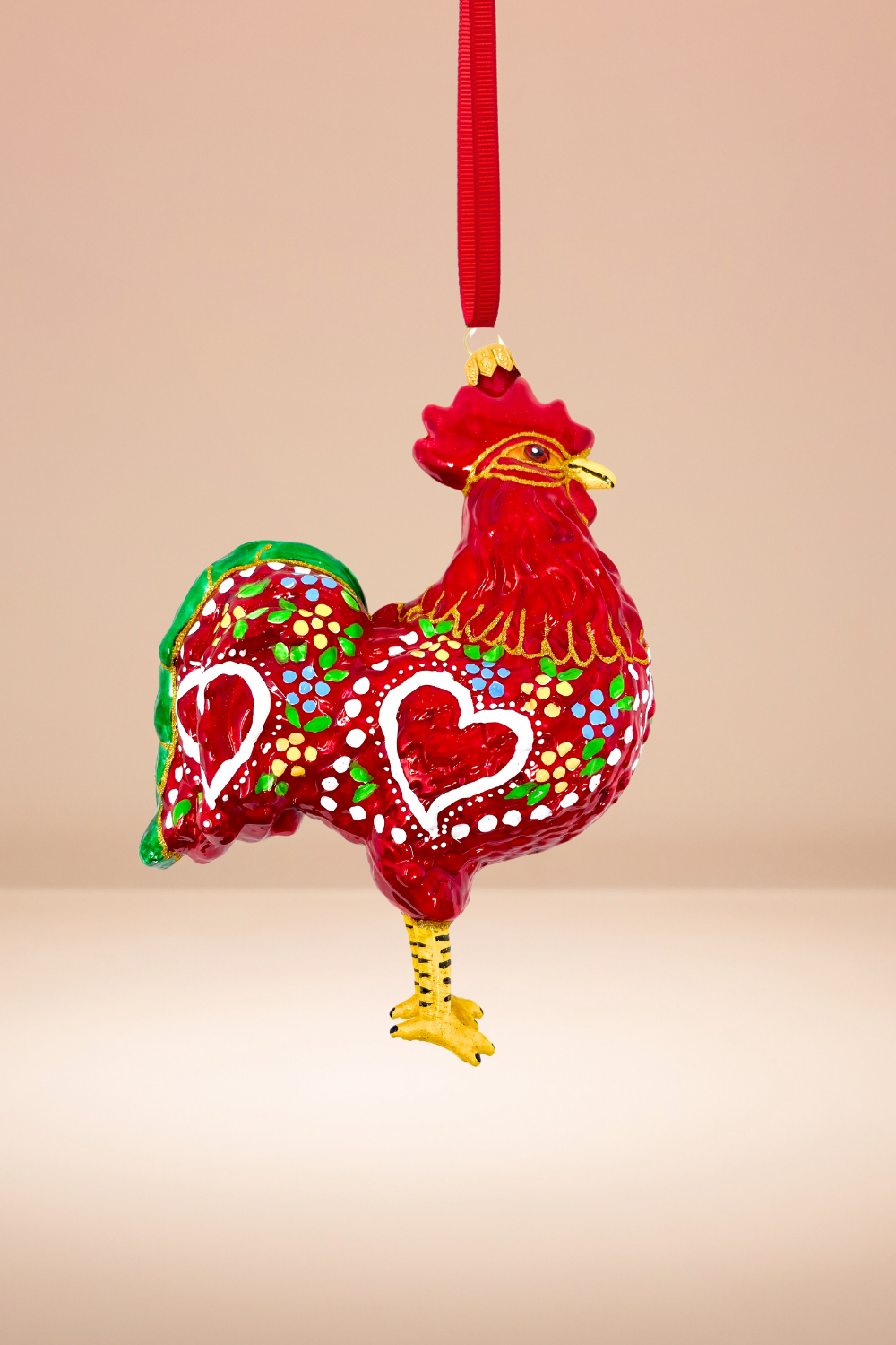 Barcelos Rooster Polish Glass Ornament