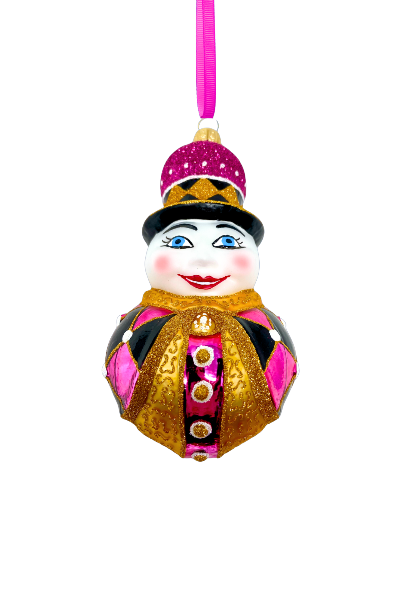 Rosie Noelle Snowman Glass Ornament