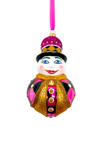 Rosie Noelle Snowman Glass Ornament